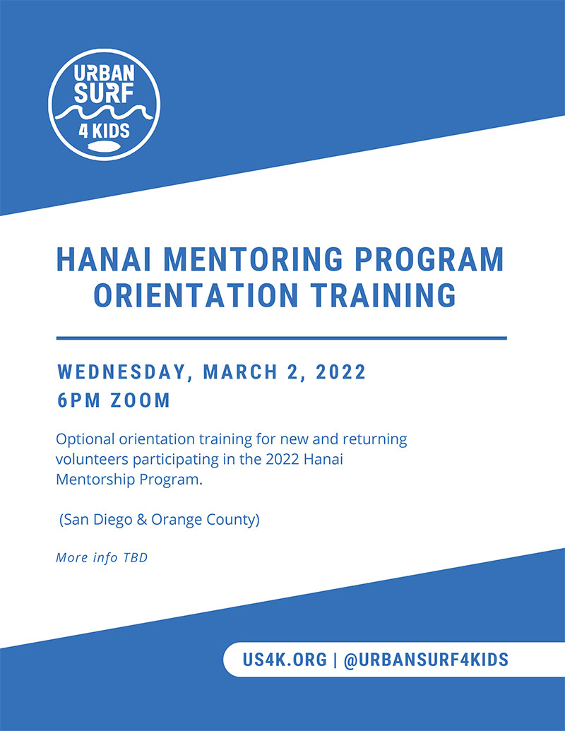 Hanai Mentoring Info Session 3/2