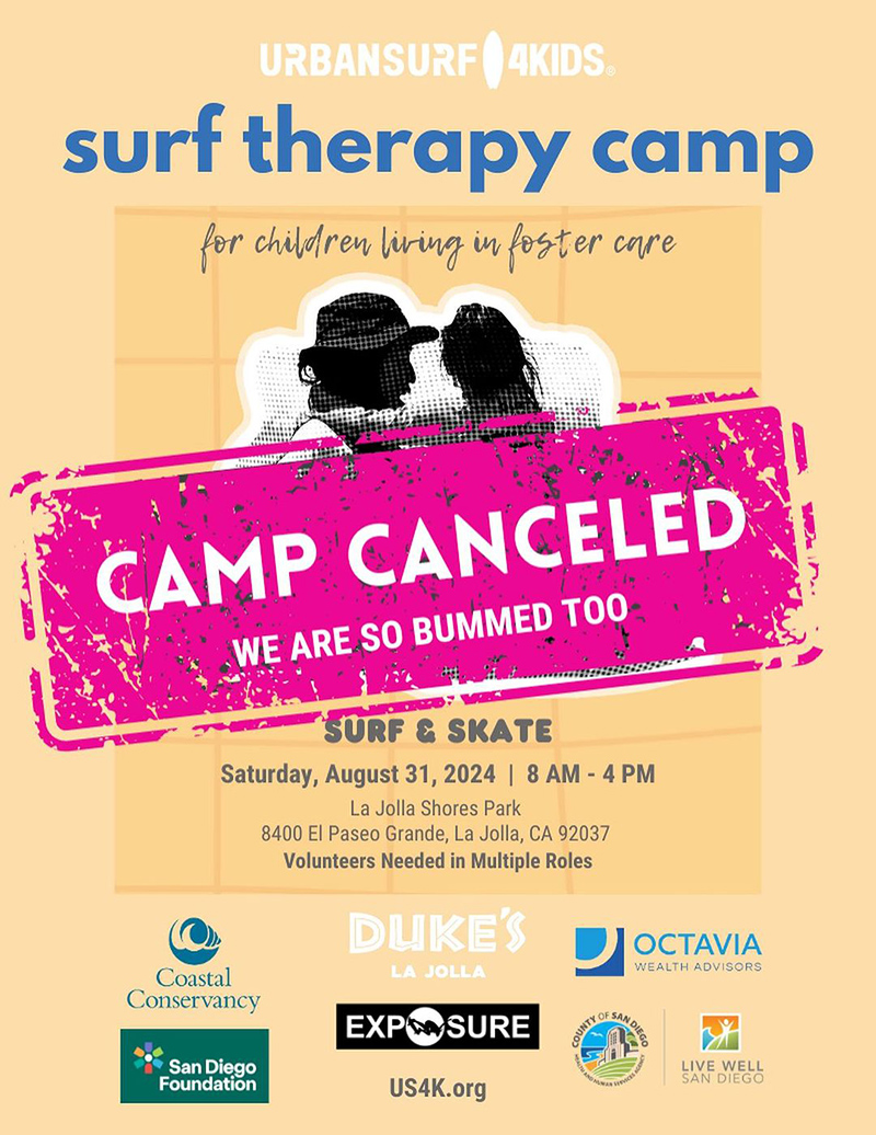 Camp Canceled - Surf Therapy Camp Aug 31, 2024