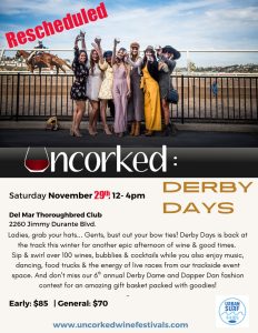 Derby Days Uncorked Del Mar November 2025