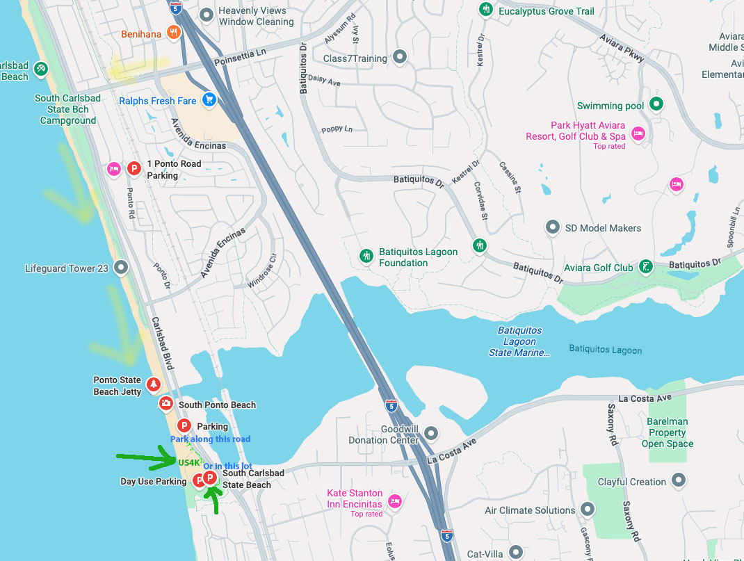 South Ponto Beach Map